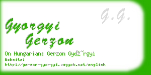 gyorgyi gerzon business card